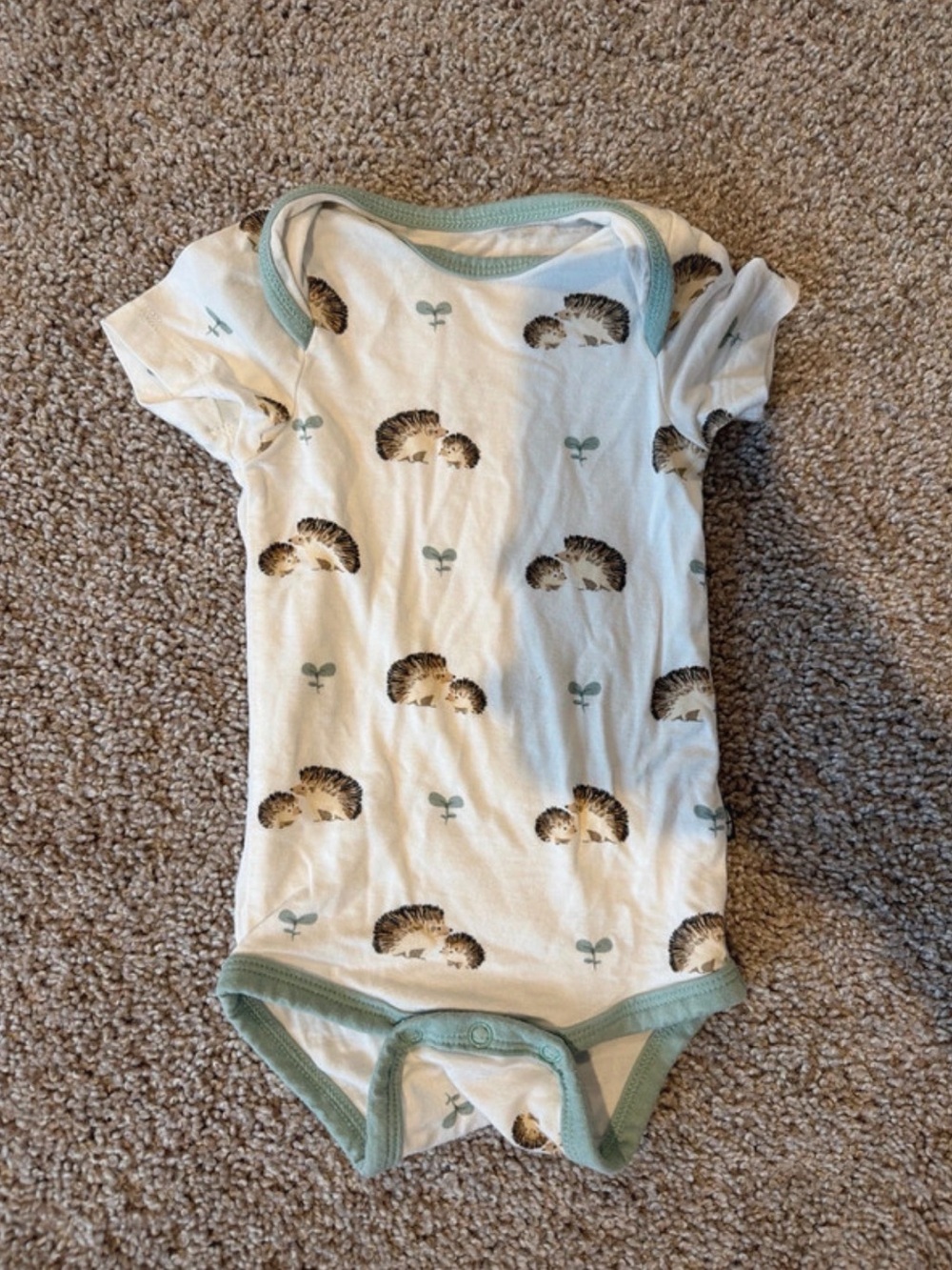 Kyte Baby Hedgehog Print Bamboo Bodysuit